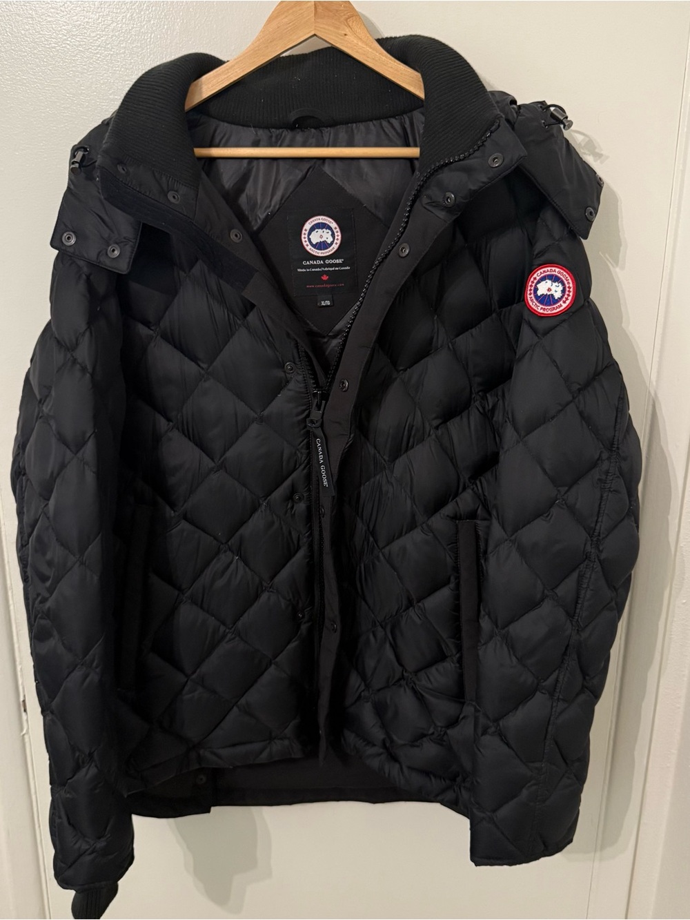 Canada Goose Black Men's Quilted Diamond Puffer Jacket
